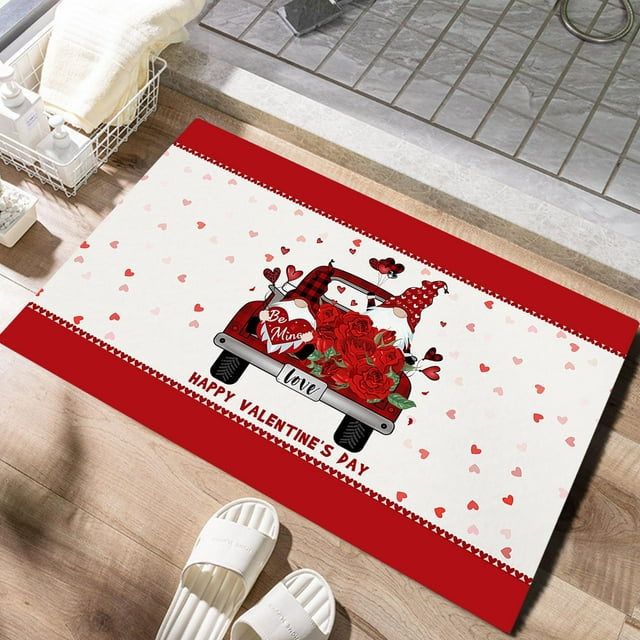 EGNMCR Outdoor Rug Bathroom Rugs Rugs for Living Room Valentine's Day Carpet Living Room Bedroom Doormat Holiday Floor Mat Gift Mat Foyer carpet