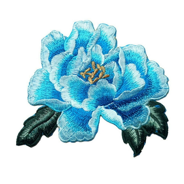 VILLCASE Peony Embroidery Patch Embroidery Applique Patches Embroidery  Flower Patch Jeans with Embroidery Appliques for Clothes Iron on Patches  Peony