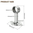 thumbnail image 2 of Uxcell 2 Pack Ceiling Mount Curtain Rod Bracket, 32x100mm Stainless Steel Rod Holders, 2 of 7