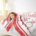 thumbnail image 4 of Feelyou Romantic Bike Child Queen Comforter Set, Couple Cartoon Gnome Bedding Sets, Valentines Day Reversible Bedding Comforter Set, Microfiber Bedroom Decor, 3 Pieces, 4 of 8