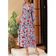thumbnail image 4 of PRETTYGARDEN Women's Floral Maxi Dress Spring Long Sleeve V Neck Casual A Line Long Flowy Boho Party Dresses, 4 of 7