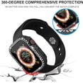 thumbnail image 3 of KOMI 2-in-1 Waterproof Privacy Case for Apple Watch Series 9 8 7 Screen Protector 41mm, Front Anti Spy Tempered Glass Face Cover Back Bumper for iWatch Accessories 41 mm, 3 of 7
