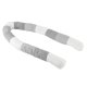 thumbnail image 3 of Protector de cuna de algodón con forma de serpiente, cojín suave para cuna infantil, decoración de valla, empalme gris, 3 of 14