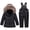 25 Black, variant on Toddler Ski Jacket and Snow Bib Snowsuit Set for Boys Lightweight Warm Windproof Waterproof Snow Suits for Girls