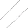 thumbnail image 2 of 925 Sterling Silver, Spiga Wheat Diamond Cut Chain 2mm Necklace - Hypoallergenic and Tarnish Resistant - By Oliver & Navy, 2 of 5