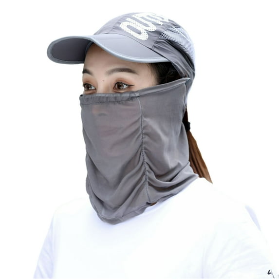 Sun Protection Tea Hat Unisex Cover Face Peaked Cap Outdoor Riding Anti-Ultraviolet Sun Hat Breathable And Foldable