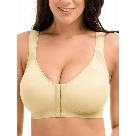 

JustVH Women Plus Size Front Close Wirefree Bra