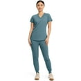 thumbnail image 6 of Med Couture Touch Scrubs Top For Women V-Neck Shirttail MC7459, 6 of 7