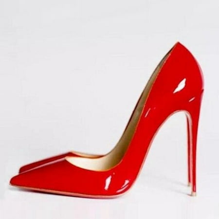 

Red black yellow extreme high heel pointed toe new ladies high-heeled shoes women s shoes party wedding QP067 ROVICIYA