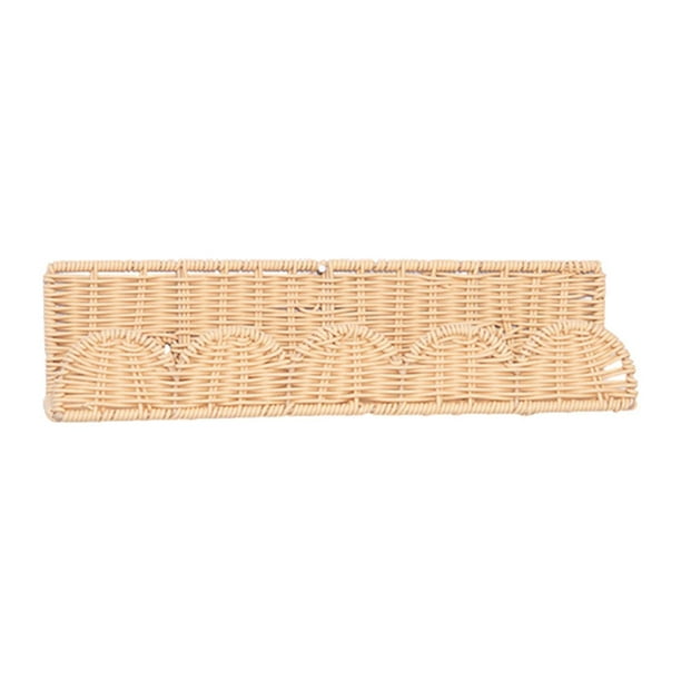 Cesta de Pared Tejida a Mano, Organizador Colgante, Cesta de Almacenamiento Decorativa en Estilo Rústico para Varias Habitaciones, Baño, Pasillo, Sala