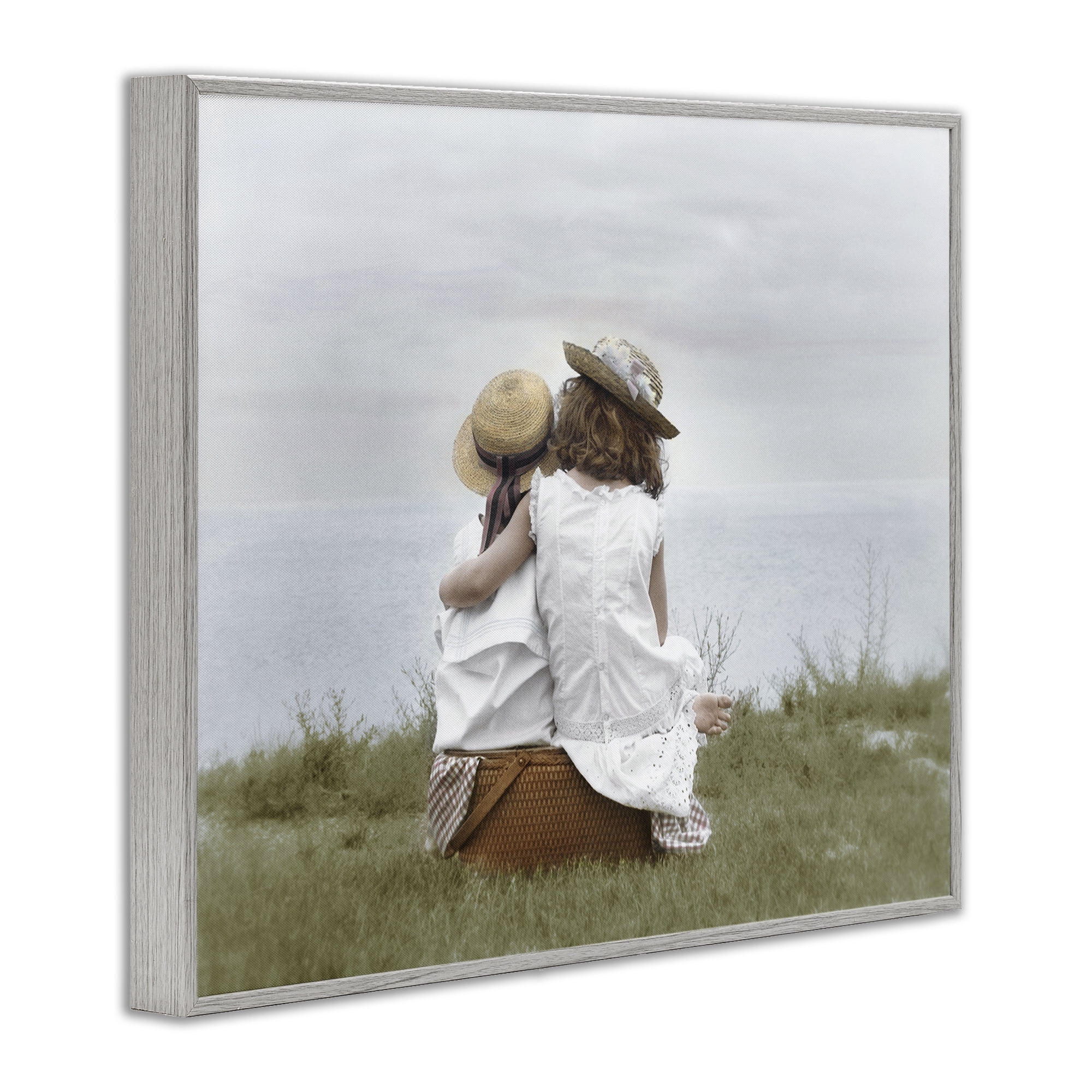 Stupell Industries Friends By The Ocean Gray Framed Giclee Art, design by Kendra Dew