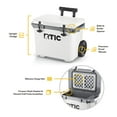 thumbnail image 4 of RTIC 22 QT Wheeled Hard-Sided Cooler, Fits 28 Cans or 6 Wine Bottles, White & Grey, 4 of 9