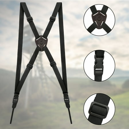 TOURBON Nylon Black Binocular Strap Rangefinders Camera Carrier Elastic Durable Harness Telescope Length Adjustable Hunting Accessories