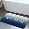 thumbnail image 1 of JAWO Navy Blue Bathroom Rug, Non Slip Ombre Dark Blue Modern Gradiant Bath Mat Modern Minimalist Get Naked Bathroom Accessories Shower Mat Kitchen Rug (Blue), 1 of 3