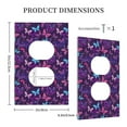 thumbnail image 3 of Daiia Bright Purple Butterflies Pattern Decorator Wall Plate Child Safe Outlet Cover, Switch and Outlet Covers,Size 1-Gang 5.0" x3.0" , Polycarbonate Thermoplastic-Style S, 3 of 6