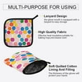 thumbnail image 3 of Yayeee Oven Mitts and Pot Holder Set of 4 Heat Resistant Kitchen Gloves Baking Hot Pad, Watercolor Circles, 3 of 5