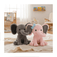 thumbnail image 5 of Elefante De Peluche 25 cm 2 pzs,  MaluberoGRIS ROSA, 5 of 5
