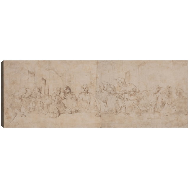 Cuadro Decorativo - La Última Cena, c. 1515 Jr Impresión en canvas, estrechado.