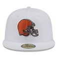 thumbnail image 2 of Men's New Era  White Cleveland Browns Omaha 59FIFTY Fitted Hat, 2 of 6