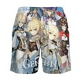 thumbnail image 5 of Genshin Impact Mens Swim Trunks with Compression Liner Board Shorts Quick Dry Swim Shorts Bathing Suits M, 5 of 8