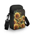 thumbnail image 3 of HELLHERO Sunflowers Double Layer Messenger Bag with Shoulder Strap Polyester 4.33"x1.97"x7.09" for Adult, 3 of 7