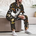thumbnail image 7 of Picia Bones And Leaves Pattern Men’s Long-Sleeve Sleepwear Set - Soft 2-Piece Loungewear with Pockets, Comfy PJs for Relaxing Nights-X-Large, 7 of 7