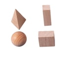 thumbnail image 1 of ziyahi 15Pcs Wood Geometric Solids 3D Shapes Stacking Toy for Kids Babies, 1 of 9