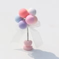 thumbnail image 2 of Shisuyan 2pcs Clay Balloons Car Decor Lovely Shaking Head Ornaments Car Dashboard Adornment (Colorful Balloons, Random Ribbon Color), 2 of 8