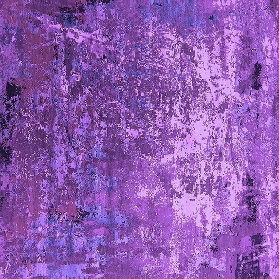 Ahgly Company Indoor Square Oriental Purple Industrial Area Rugs, 4' Square