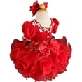 thumbnail image 4 of Jenniferwu G589RED Infant Toddler Baby Newborn Little Girl's Pageant Party Birthday Dress (as1, Age, 18_Months, 24_Months), 4 of 5