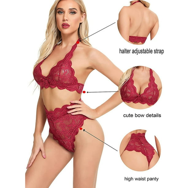 Lingerie Sexy Set for Women on Clearance Lace Ladies Cute Girl