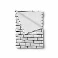 thumbnail image 2 of Brick Wall Soft Flannel Fleece Blanket, Black and White Hand-drawn Stonewall Design Urban Architecture City Theme, Cozy Plush for Indoor and Outdoor Use, 50" x 70", Black and White, by Ambesonne, 2 of 6