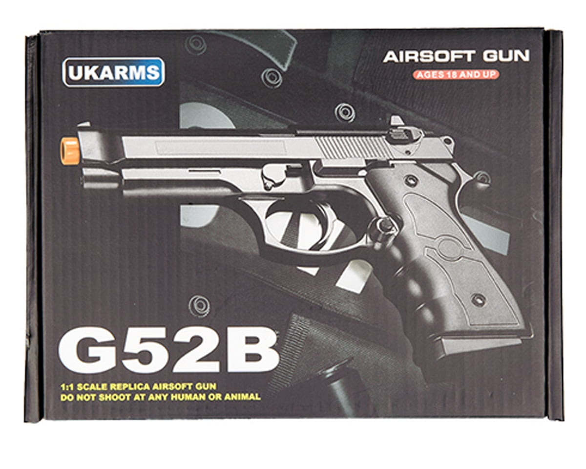 UK Arms G52B Spring Airsoft Pistol with 6mm BBS Detachable Magazine for sale online 