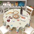 thumbnail image 3 of Easter Tablecloth Round 60 Inch Spring Floral Tablecloth Farmhouse Bunny Easter Table Cloth for Dining Room Kitchen Holiday Picnic Party Indoor or Outdoor Decor, 3 of 6