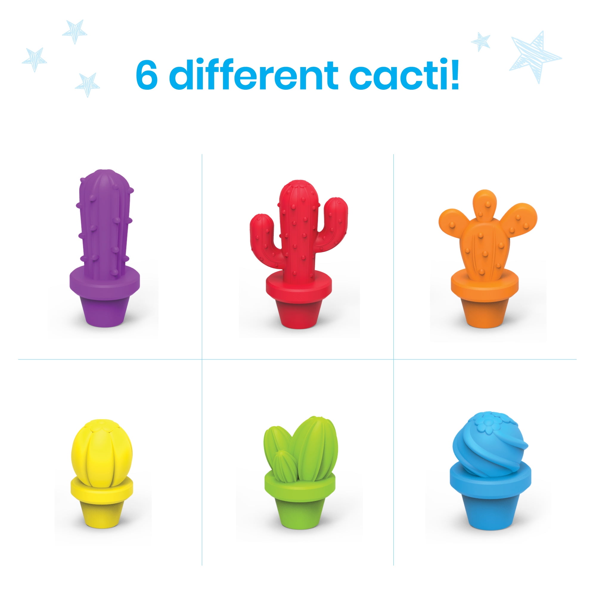 hand2mind Colorful Cactus Counters, Counters for Kids Math, Counting and Sorting Toys, Easter Egg Fillers