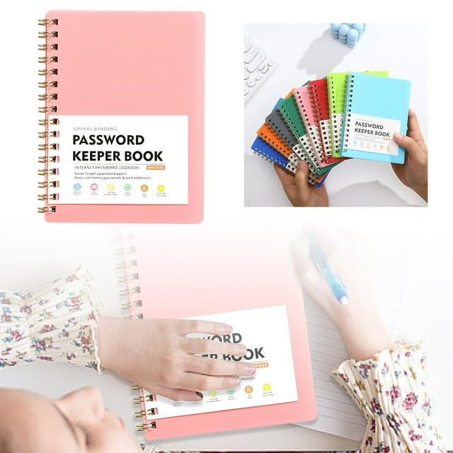 A6 Coil Password Book Small Password Book Organizer & Notebook Spiral Password Book With Alphabetical Tabs Password Notebook Organizer For Website Password Logbook For Easter Crafts for Toddlers