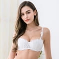 thumbnail image 2 of Women’s Push Up Bra Sexy Lace Underwire Bra Non Padded Bra, 2 of 8