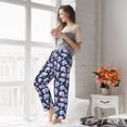 thumbnail image 3 of Fotbe Blue Skull Flower Women's Pajama Pants,Sleepwear Pants,Pj Bottoms Drawstring And Pockets-Small, 3 of 7