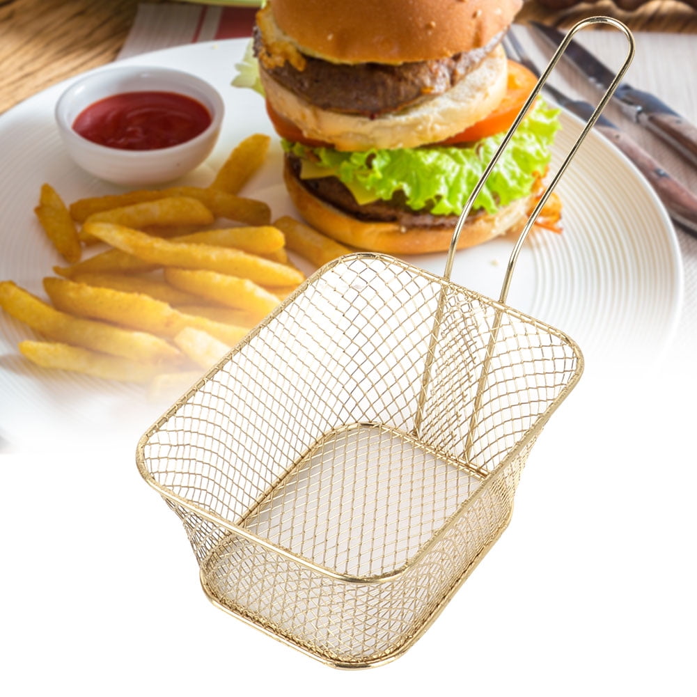 Mgaxyff Fry Basket, Fry Baskets,Mini Stainless Steel Chips Deep Fry