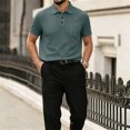 thumbnail image 2 of Yifymode Polo Shirts for Men Collared Short Sleeve Texture Polo Shirt, Lightweight Quick Dry Casual Shirts, Breathable Golf Tops, 2 of 7