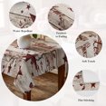 thumbnail image 5 of Vintage Farmhouse Table Cloth Waterproof Tablecloths, Brown Country Star Berries Wooden Grain Tablecloth Dining Table Cover for Kitchen Party Tabletop Outdoor, Square Tablecloth 54x54 Inch, 5 of 9