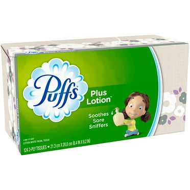 Puffs Plus Lotion Facial Tissues Family Box