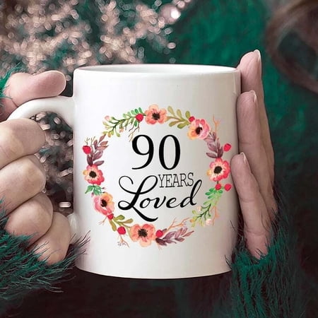 90th Birthday Gifts for Woman – 90 Year Old Female – 90 Years Loved Since 1935