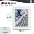 thumbnail image 3 of Catch Big Air Snowboard White Framed Print Under Glass, design by Marcus Prime, 3 of 10