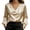 Beige, variant on Satin Blouses for Women Elegant V Neck Long Sleeve Silk Tops Dressy Business Casual Outfits for Work White M