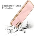 thumbnail image 2 of Case for iPhone 12 6.1 Inch, Soft Silicone Slim Case Electroplated Straight Edge Phone Case Shockproof Protective Case -Rose Gold, 2 of 15