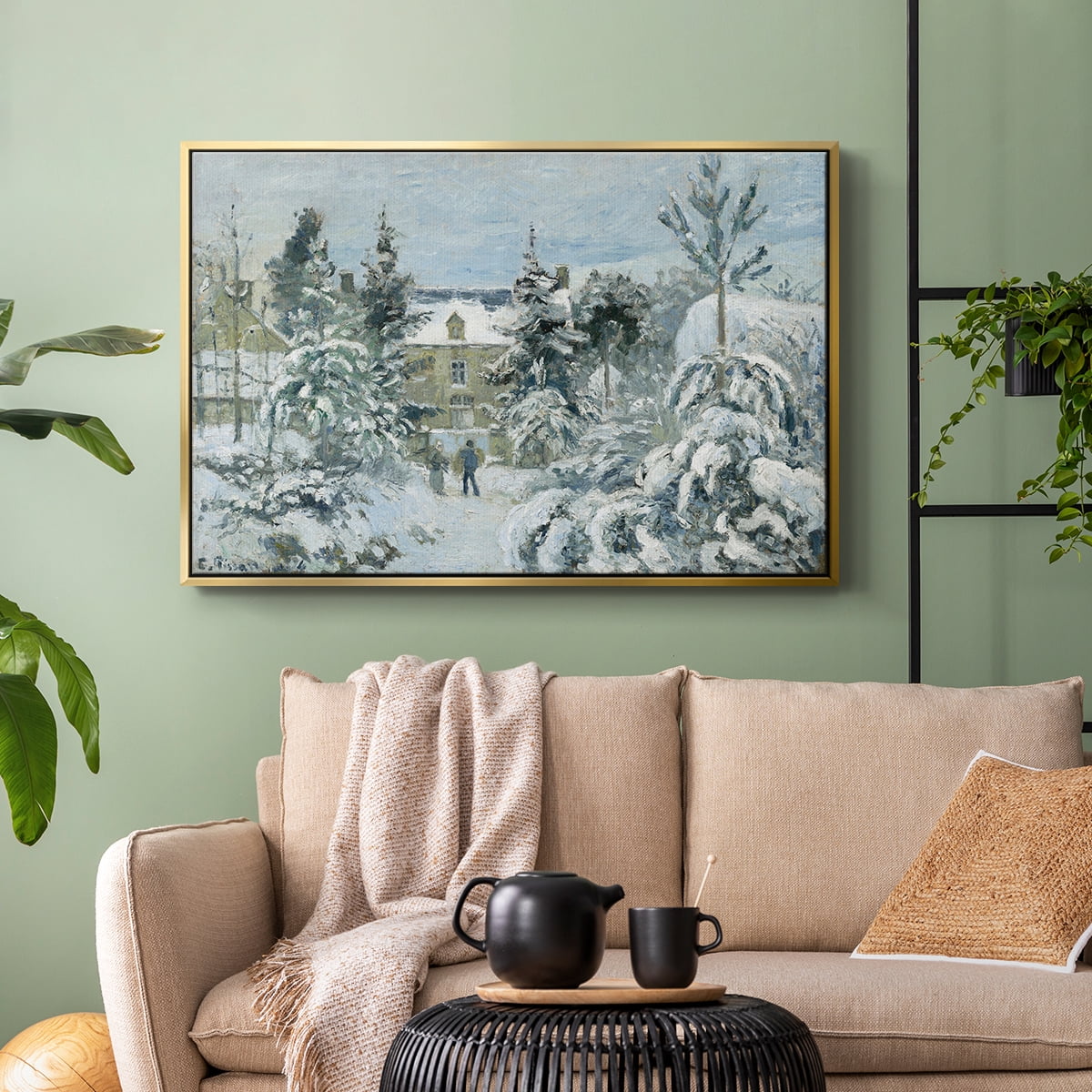 Vintage Landscape-CCXC By Wexford Home Framed in Gold Wood Gallery Wrapped Canvas 27 in. x 41 in.