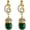 Green, variant on Cubic Zirconia Drop Earrings 18kt White Gold Plated