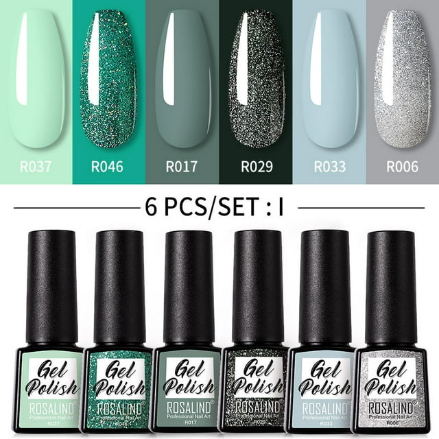 Esmalte de uñas en gel de 7 ml, set de 6 esmaltes de uñas para remojo, ideal para hacer en casa