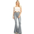 thumbnail image 5 of Women's Classic Retro High Waist Long Denim Bell Bottom Jeans, 5 of 5